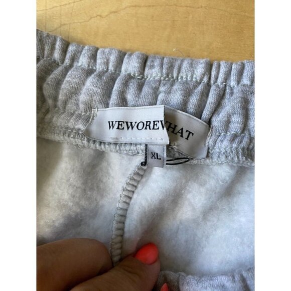 WE Wore What BNWOT Women light gray sweatpants sz Xlarge NEW stretch drawstring - Picture 5 of 7